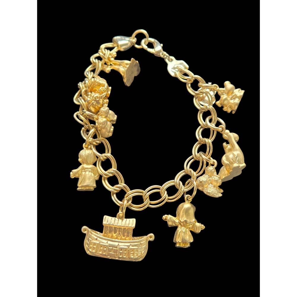 Precious Moments Gold Tone Charm Bracelets